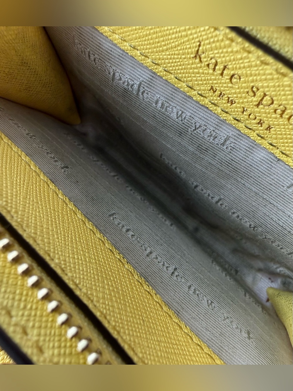 Kate Spade Morgan Lemon Toss Embossed Compact Wallet - Picture 15 of 16